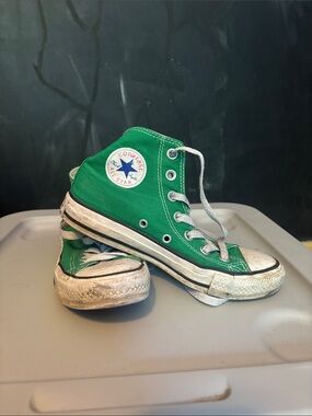 Converse Green Kids High Top Sneakers with White Accents